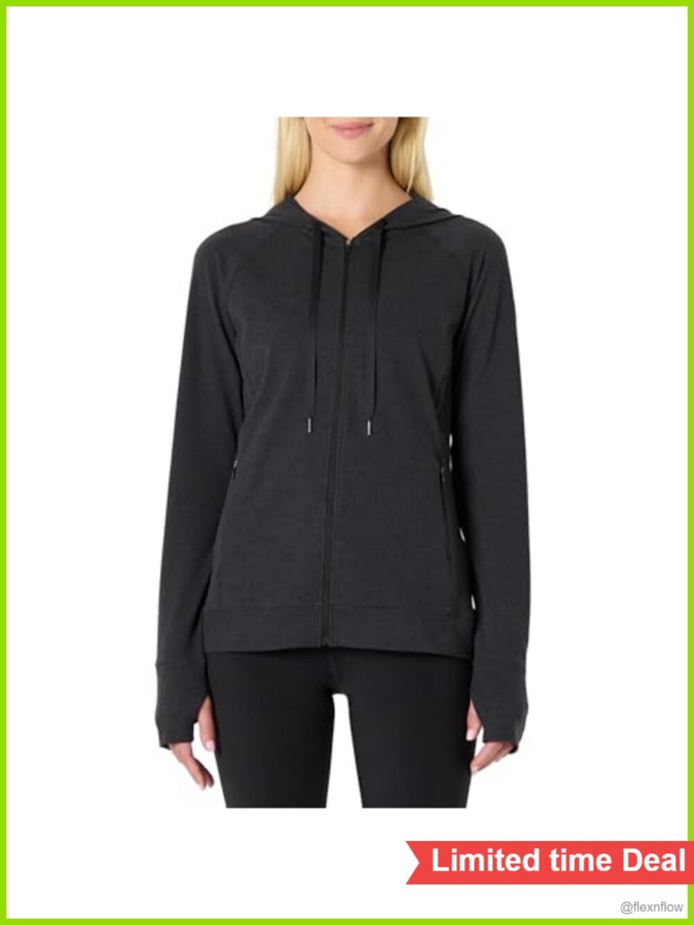 Essentials Women's Athletic Soft Performance Lightweight Zip Up Workout Hoodie